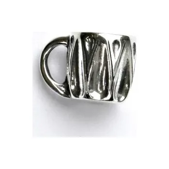 Přívěsek Stříbrný přívěsek, půllitr, přívěsek ze stříbra s patinou, P 382