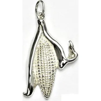 Šperk Stříbrný přívěsek, kukuřice, přívěsek ze stříbra, stříbro, P 381