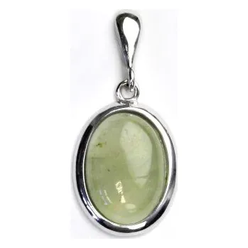 Přívěsek Stříbrný přívěsek, přírodní kámen beryl - P 1454/22 (beryl 14x10 mm)