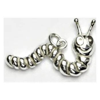 Přívěsek Stříbrný přívěsek, housenka, přívěšek ze stříbra, stříbro, P 394