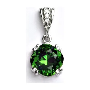 Šperk Stříbrný přívěsek se Swarovski krystalem, krystal emerald, P 1225/2