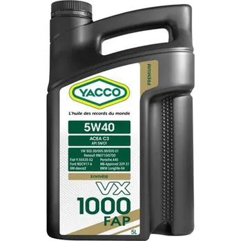 Motorový olej Yacco VX 1000 FAP 5W-40 *5l