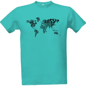 Pánské tričko Tričko s potiskem Mapa světa pánské