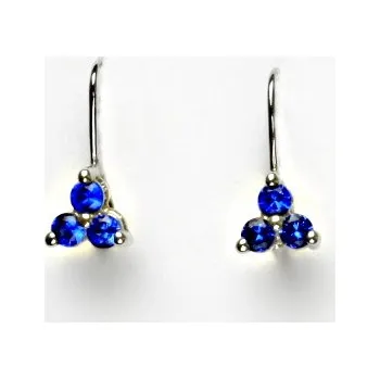 Náušnice Stříbrné náušnice, zirkon spinel, dětské náušnice, VE 135