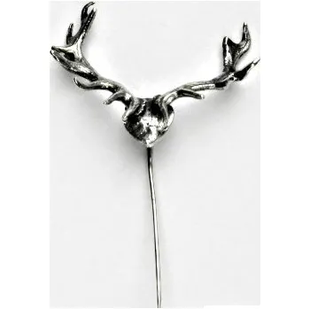 Přívěsek Stříbrný špendlík s patinou, paroží, stříbro, doplněk, Š 612