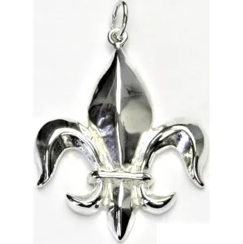 Přívěsek Stříbrný přívěsek, skautská lilie, přívěšek ze stříbra, stříbro, P 362