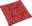 Bellatex Adéla prošívaný sedák 40 x 40 cm, červený/srdíčka/puntíky