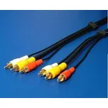 OEM kompozitní audio kabel 3x Cinch 15m, propojovací, Cinch, 15m, 3x cinch (M), ->3x Cinch (M)