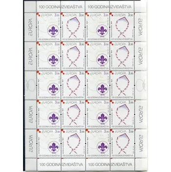 Poštovní známka (2007) MiNr. 805 - 806 **- Chorvatsko - tiskový list - Europa: Skaut