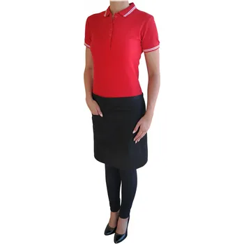 Kuchyňská zástěra Vondrak & Company | Dámské polo s pruhem - červené