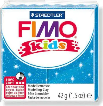 Modelovací hmota FIMO Kids 42g (8030-312) modrá s třpytkami