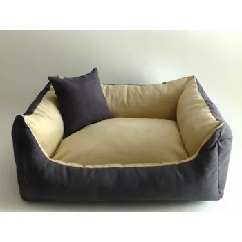 Pelíšek pro psa DELUXE Pelíšek pro psa - granát - tmavý / krémová / granát - tmavý