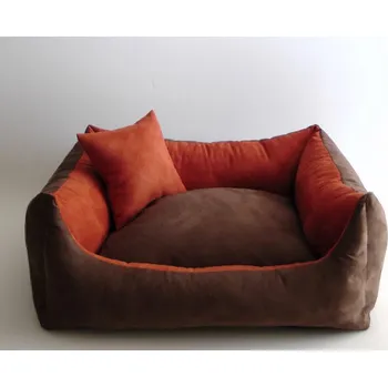 Pelíšek pro psa DELUXE Pelíšek pro psa - tmavě hnědá / tmavě hnědá / tmavě-oranžový/zrzavý