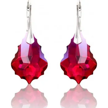 Náušnice Lafira stříbrné náušnice bordó Baroque 500