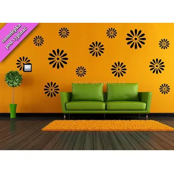 Samolepící dekorace Samolepka na zeď Květy + samolepka na vypínač ZDARMA (dekorace na zeď)