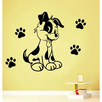 Samolepící dekorace Samolepka na zeď Pejsek - štěně (dekorace na zeď)