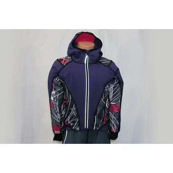 Chlapecká bunda O.K. SPORT Dětská bunda SPIRIT volnějšího střihu s kapucí (s potiskem) Barva: Fialová, Velikost: 80