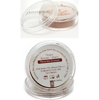 Bronzer Pure&simple Minerální bronzer / Warm 2 gr. Střední opálení, načervenalý tón, matný.