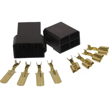 Plastová zásuvka 4pólový sameček + 4pólová samička + 8 konektorů Elektrický konektor Plastová zásuvka 4pólový sameček + 4pólová samička + 8 konektorů