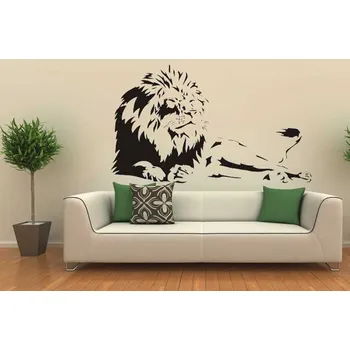Samolepící dekorace Samolepka na zeď Lev ležící (dekorace na zeď)