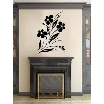 Samolepící dekorace Samolepka na zeď Rozkvetlé luční kvítí (dekorace na zeď)