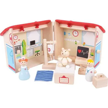 Domeček pro panenku Bigjigs Toys Hrací set Medvědí nemocnice