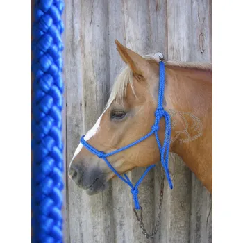 provazová ohlávka klasik Barva: černá/červená, Velikost: 2