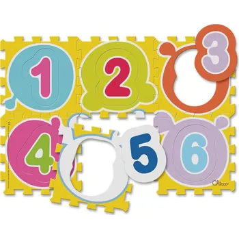 Chicco Pěnové puzzle barevné číslice 6 dílků
