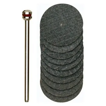 Řezný kotouč PROXXON 28808 Řezací kotoučky s tkaninovou vazbou + trn - 10 ks - 22 mm