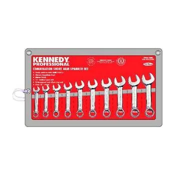 Klíč Sada očkoplochých klíčů krátkých profesionálních 10-dílná 10-19mm (Sada je vyrobena z chrom-vanadiové oceli, má kalené čelisti a je odolná proti korozi ﻿)