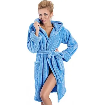 Dámské noční prádlo DKaren krátký župan Diana modrý