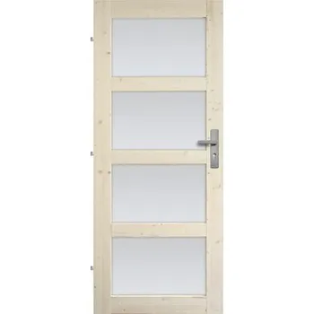 Interiérové dveře Interiérové dveře masivní Lizbona prosklené, 80 L, borovice