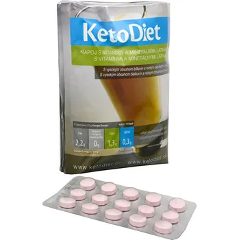 Keto dieta Recenze KetoDiet Proteinový nápoj Basic 7x 27 g + 15 tablet s příchutí