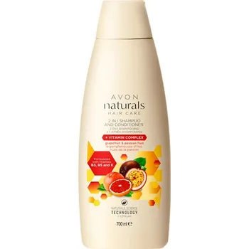 Šampon Avon Naturals šampon a kondicionér 2v1 s grapefruitem a marakujou