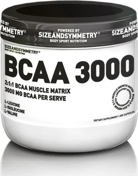 Aminokyselina SizeAndSymmetry Nutrition BCAA 3000 200 kapslí