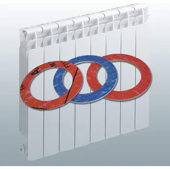 Ploché těsnění mezi články hliníkových radiátorů - bezazbest - 41.5 x 32.6 x 1 mm - CH2/138A