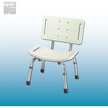 Koupelnové sedátko Koupelnová stolička ALU s opěradlem - S/4127