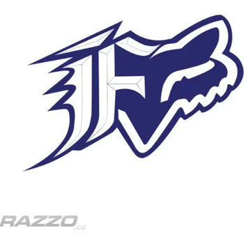 Samolepicí dekorace na vozidlo Nálepka FOX Racing F-head Sticker 4" Navy