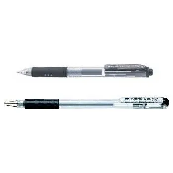 Gelový roller Pentel Hybrid černý 0,6 mm Gelová propiska hybridní černá Gelové pero černé Gelovka roler (0,5 mm)