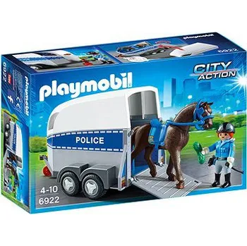 Stavebnice Playmobil Playmobil 6922 Policejní přívěs pro koně
