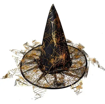 Karnevalový kostým KLOBOUK ČARODĚJNICKÝ - S TŘÁSNĚMI