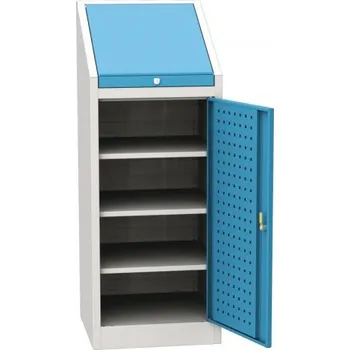 Skříňka na nářadí Dílenská skříň na nářadí s integrovaným psacím pultem - 3 police - 4650