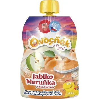 Pyré Jablko - meruňka 100% bez přidaného cukru 120g Ovocňák