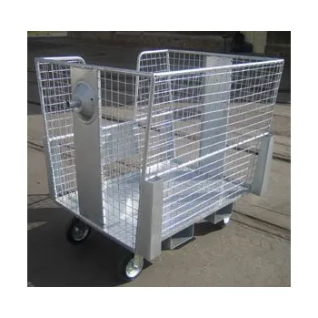 paleta Pojízdný síťový box 1160x1000x1190 mm, pozink