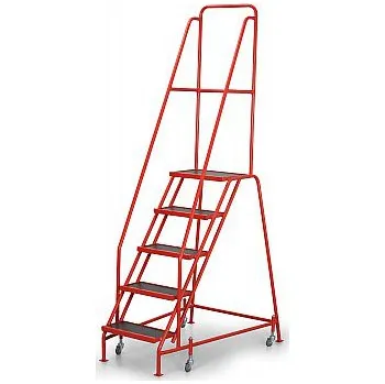 Schůdek Pojízdný žebřík s plošinou, 5 stupní