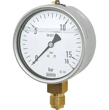 MGS515 glycerinový manometr Wika 213.53 100mm 1/2" spodní 0-16bar (ABAC)