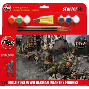 Plastikový model Airfix Starter Set figurky German Infantry Multi-Pose 1:32