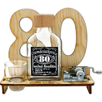 Žertovný předmět Značka na výročí 80 let s flašinetem SK