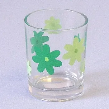 Váza Svíčník sklo květinka zelené (LP3252G)