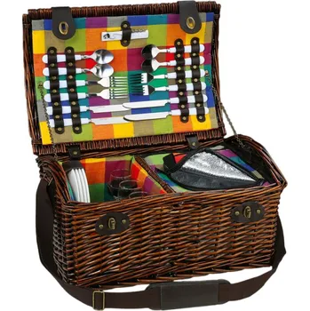 Cilio Laveno tmavě hnědý Piknikový koš Cilio Laveno tmavě hnědý